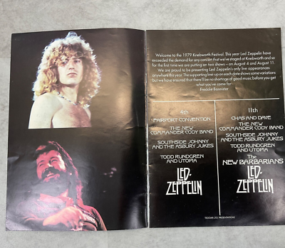 Led Zeppelin at Knebworth 1979 Official Programme, ORIGINAL VGC