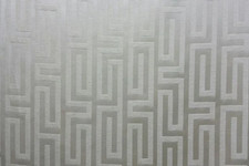 54" Natural Chenille Geometric Upholstery Drapery fabric by yard Trillium 101