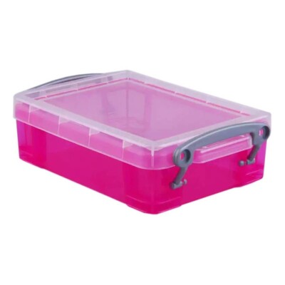 Really Useful 0,75 Liter einzelne rechteckige rosa Box
