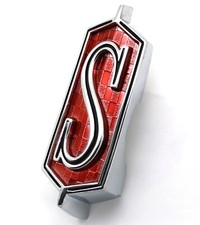 New 1970-1972 Olds Cutlass S Front Fender Emblem Badge Chrome Red Trim New 1970-1972 Olds Cutlass S Front Fender Emblem Badge Chrome Red Trim