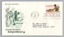 Skilled Hands for Independence 1977 FDC The Wheelwright 13C #1719 Cincinnati OH