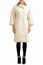 Maison Margiela Off-white Double Breasted Women's Oversized Basic Coat Sz M L Xl