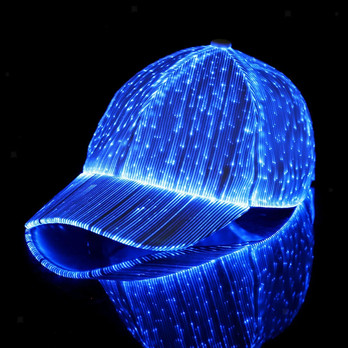 Fiber Optic Caps LED Hat Hip Hop Baseball Caps Glowing Hat for Club Rave