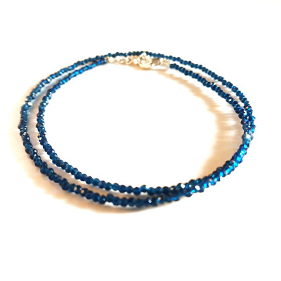 diamond rondelle beads ,blue faceted diamond beads beaded necklace diamond beads