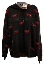 Air Jordan Women's Flight Pullover Hoodie/ Sweatshirt Black W/Red  Flight  Sz XL