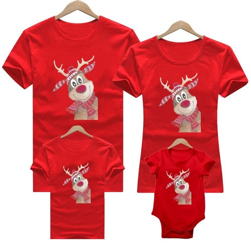 Weihnachten Familien Outfit Tshirt Mama Papa Santa Outfits für Kinder Baby Strampler - Bild 18 von 19