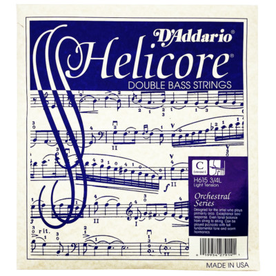 D'Addario H615 3/4L Helicore Orchestral Series Kontrabass C Ext E Saite 3/4