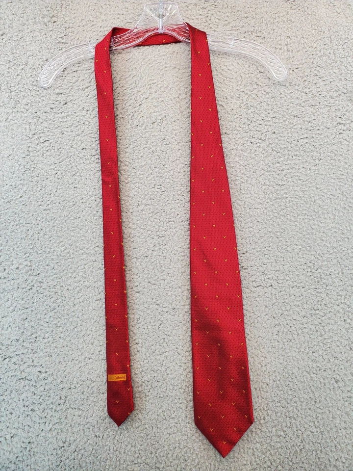 Corbata de lujo Valextra para hombre 100 % seda hecha en Italia roja Foto 2 de 4
