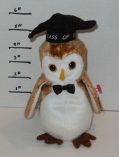 TY WISEST The Owl Beanie Baby 2000 plush toy