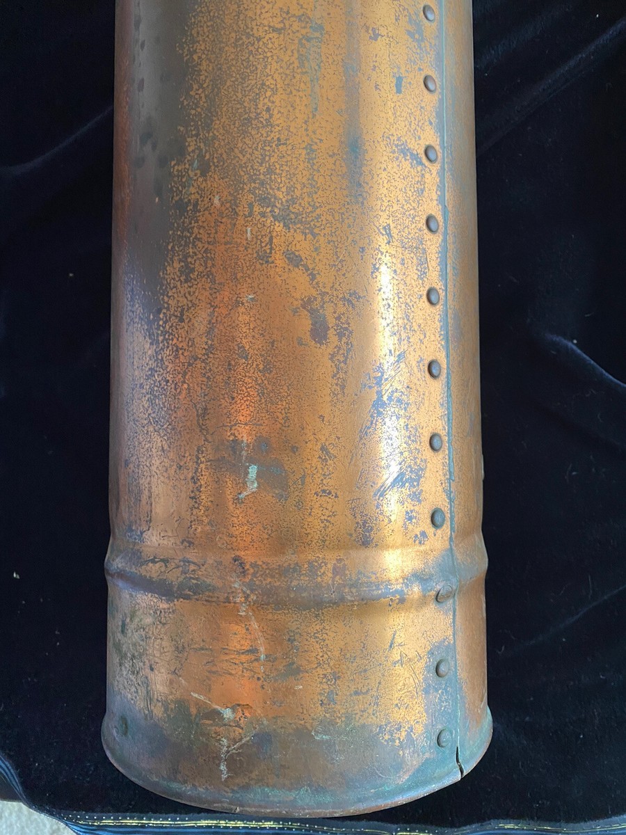 Vintage Antique Foamite Copper and Brass Fire Extinguisher Empty