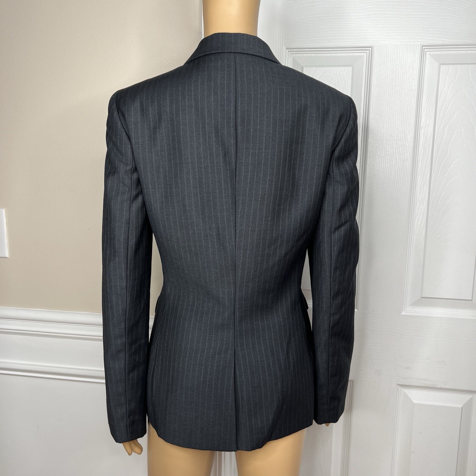 Calvin Klein Polyester Rayon Gray Collared Blazer… - image 4
