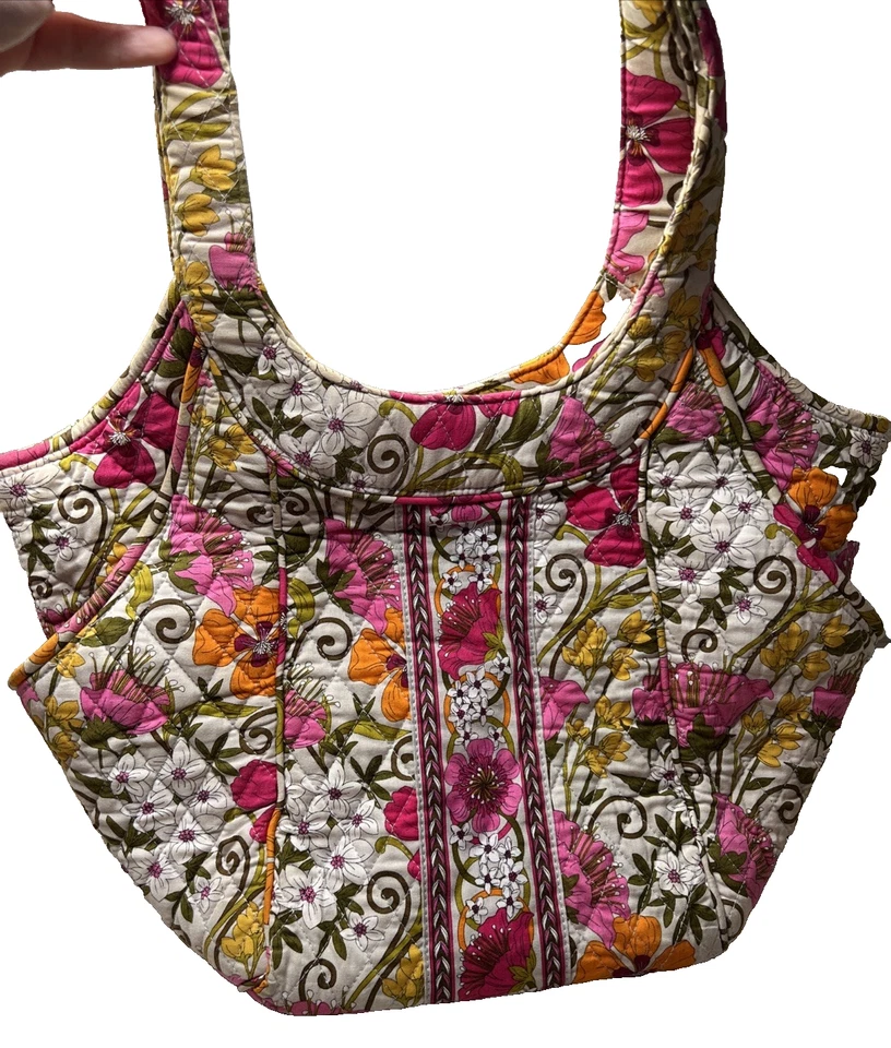 Vera Bradley Tea Garden Large Tote Purse  w/Matching Wallet / RETIRED Print - Image 2 of 4