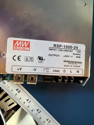 MEANWELL RSP-1000-24 24VDC 40A 100-240VAC Switching Power Supply (used/Working)