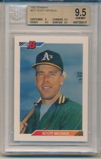 1992 Bowman Scott Brosius (Rookie Card) (#527) BGS9.5 BGS