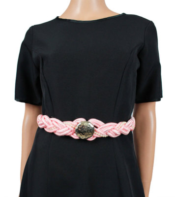 Bubblegum Pink Rope Belt 29-37 display picture 1