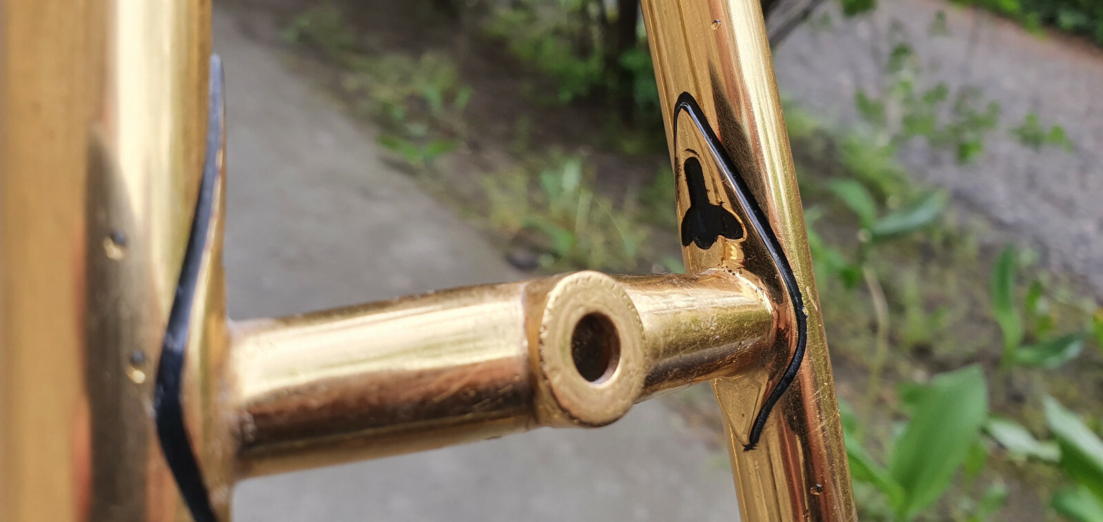 Pinarello Record 56cm gold plated vintage Italian road bike frame 56cm