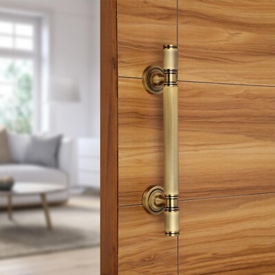 12 Inch Full Antique Brass Finish Main Door Handle Pack of 2