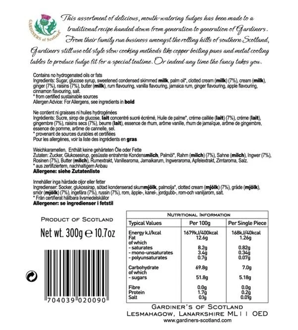 Artisanal 300g Assorted Fudge Tin – No Artificial Additives, Gourmet Specimen - Image 4 of 4