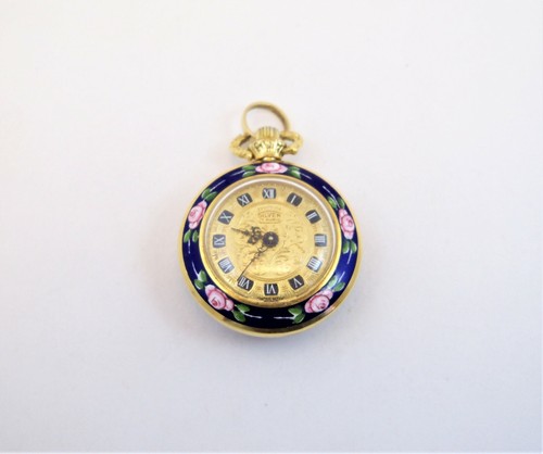 OROLOGIO CIONDOLO DONNA ORO 18 KT SMALTO CON MINIATURA WATCH CHARM GOLD |  eBay