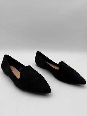 Journee Collection Black Pointed Toe Loafers Women s Size 9 Slip-On