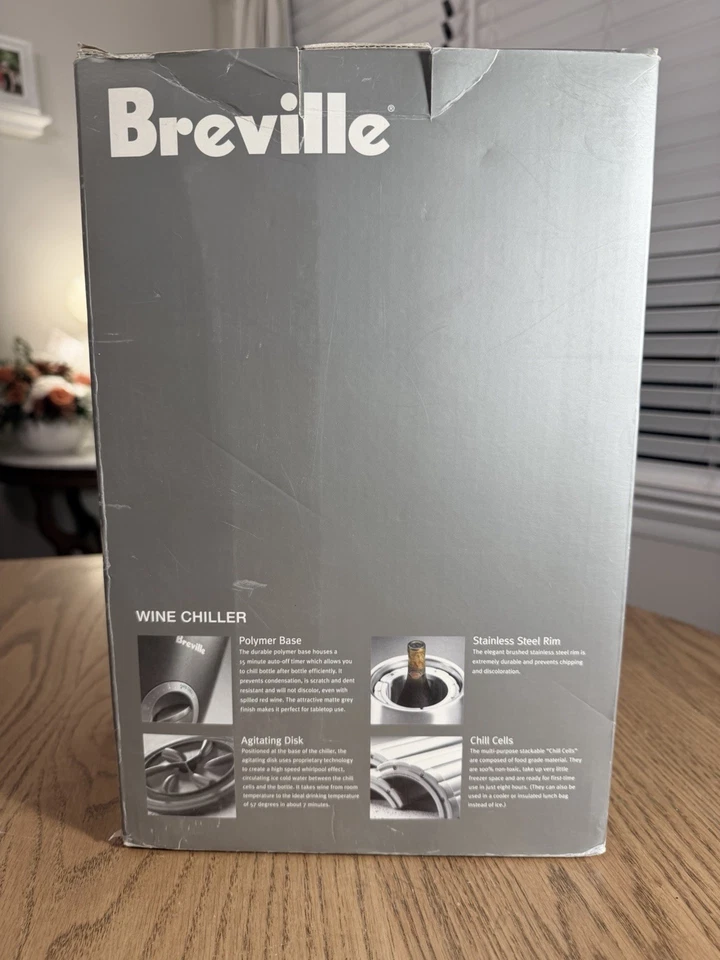 Breville WC15XL Rapid Wine Chiller - Nuevo en caja abierta, enfriador portátil de 7 minutos Foto 3 de 4