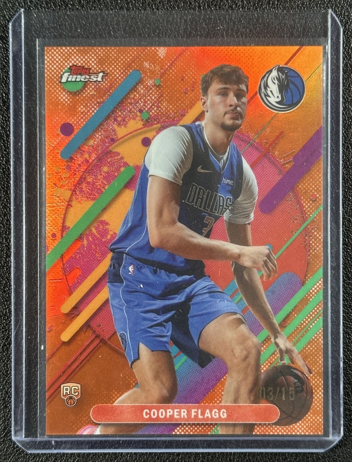 COOPER FLAGG 2025-26 TOPPS FINEST #201 ROOKIE RARE ORANGE REFRACTOR RC 3/15