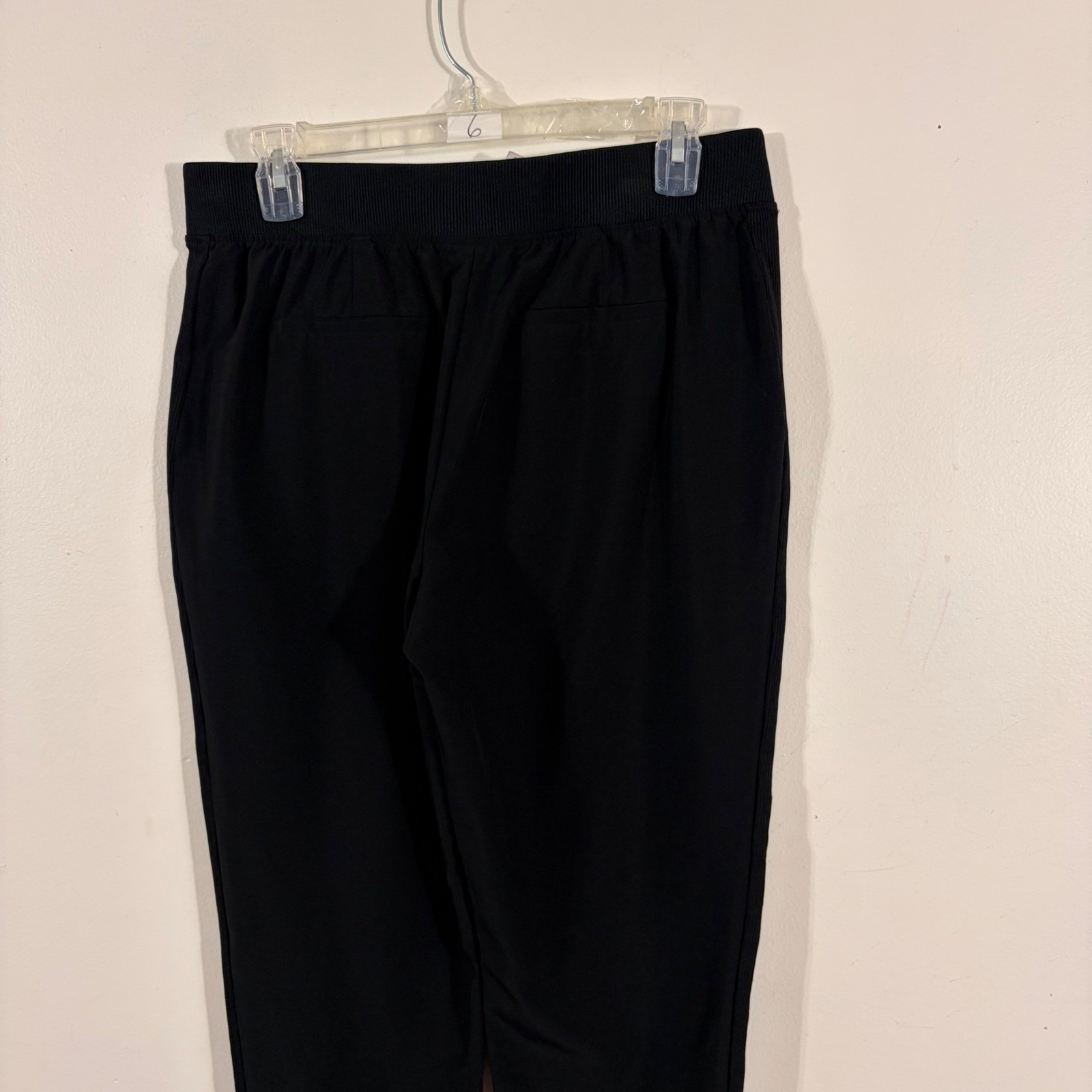 RBX Active Pants Women Medium Black Ribbed Side Stripe Athleisure image 8