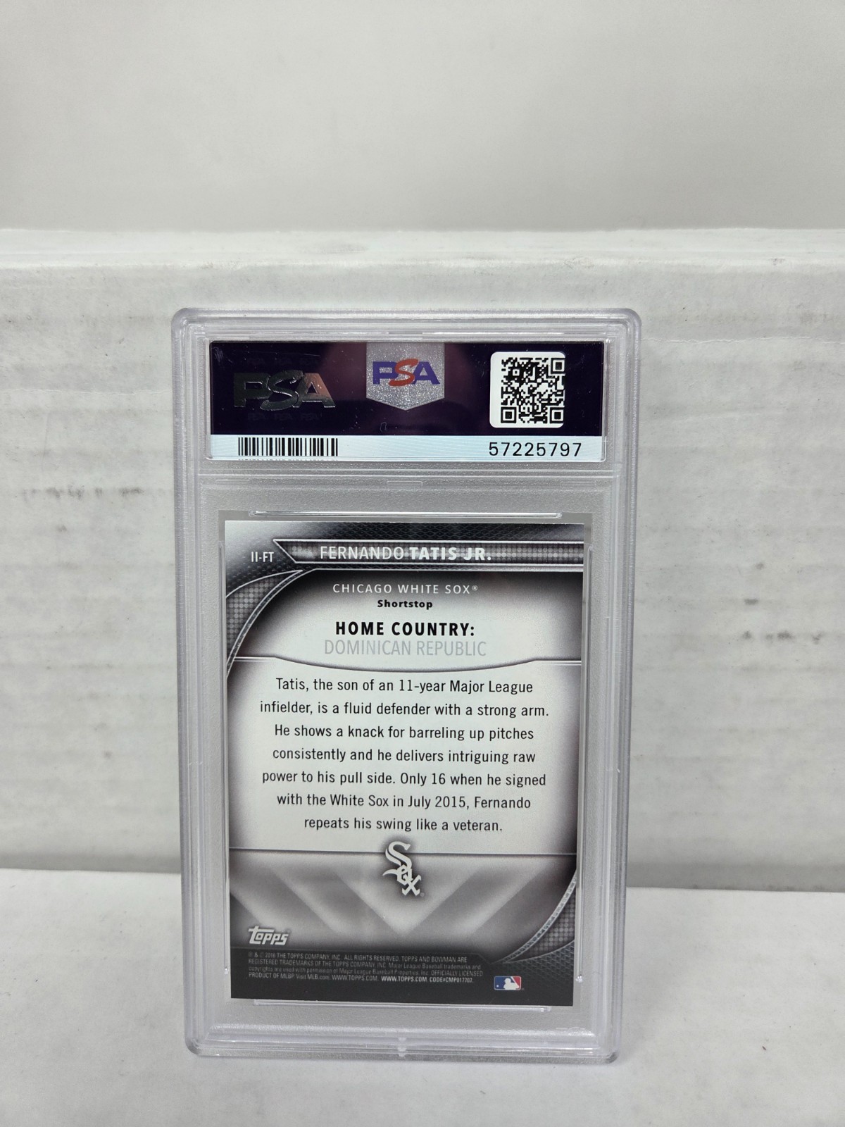 2016 Bowman International Ink FERNANDO TATIS JR RC ROOKIE CARD PSA 9 MINT view 2