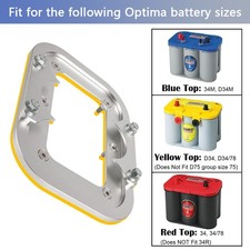 Battery Hold Down Bracket Kit Fits Optima D34 D3478 34m Blue Top Aluminum