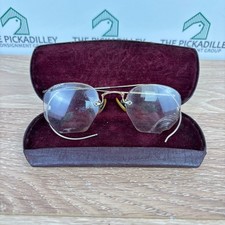 Vintage Shuron 1/10 12K GF Rimless Eyeglasses Frames Case 5-1/2 Arms