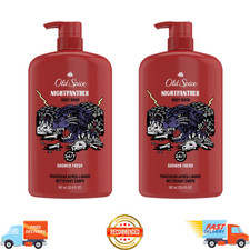 2 Pack Old Spice Body Wash for Men, NightPanther, Long-Lasting Lather, 30 fl oz 0.83 per gallon