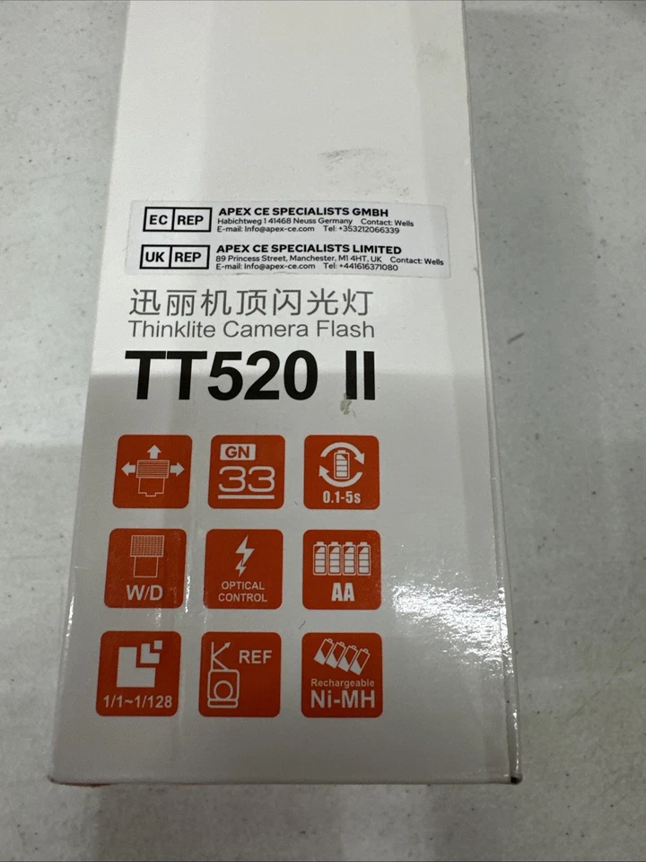 Godox Camera Flash TT520II with Wireless Signal Canon Nikon Pentax Olympus - Image 4 of 4