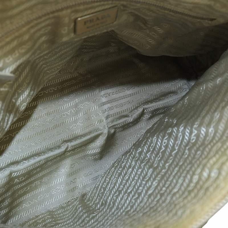 Prada Handbag Canvas Leather Triangular Logo Plat… - image 8