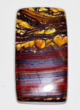 64 Ct 5X21X40 mm Ferro Rosso Fuoco Naturale Occhio di Tigre Rettango Cabochon Gemme PY-482