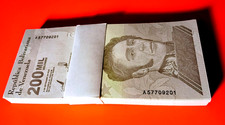 VENEZUELA 200,000 200 MIL BOLIVARES 2020 QUARTER BUNDLE of 25 UNC NOTES (P-112a)