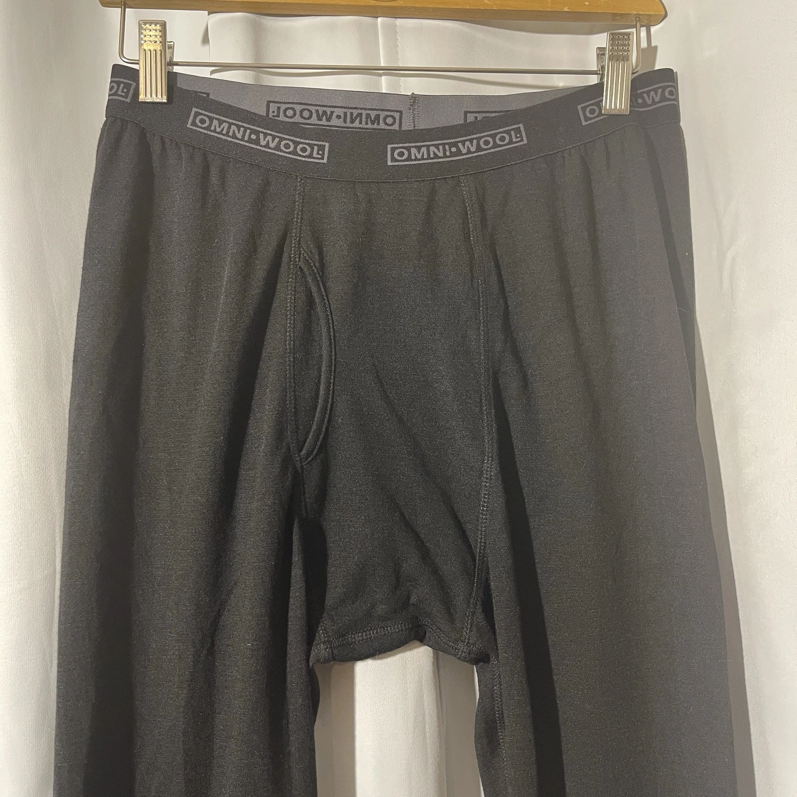 Omni Wool Mens L Base Layer Pants Thermal Black