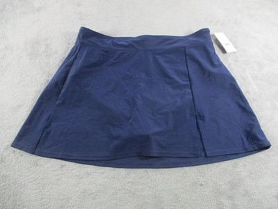 Lands' End Swim Skirt Womens XL Blue Tummy Control Built In Brief UPF 50