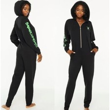 SAVAGE X FENTY Forever Savage One Piece Jumpsuit Black Green Sz XL 125 238 