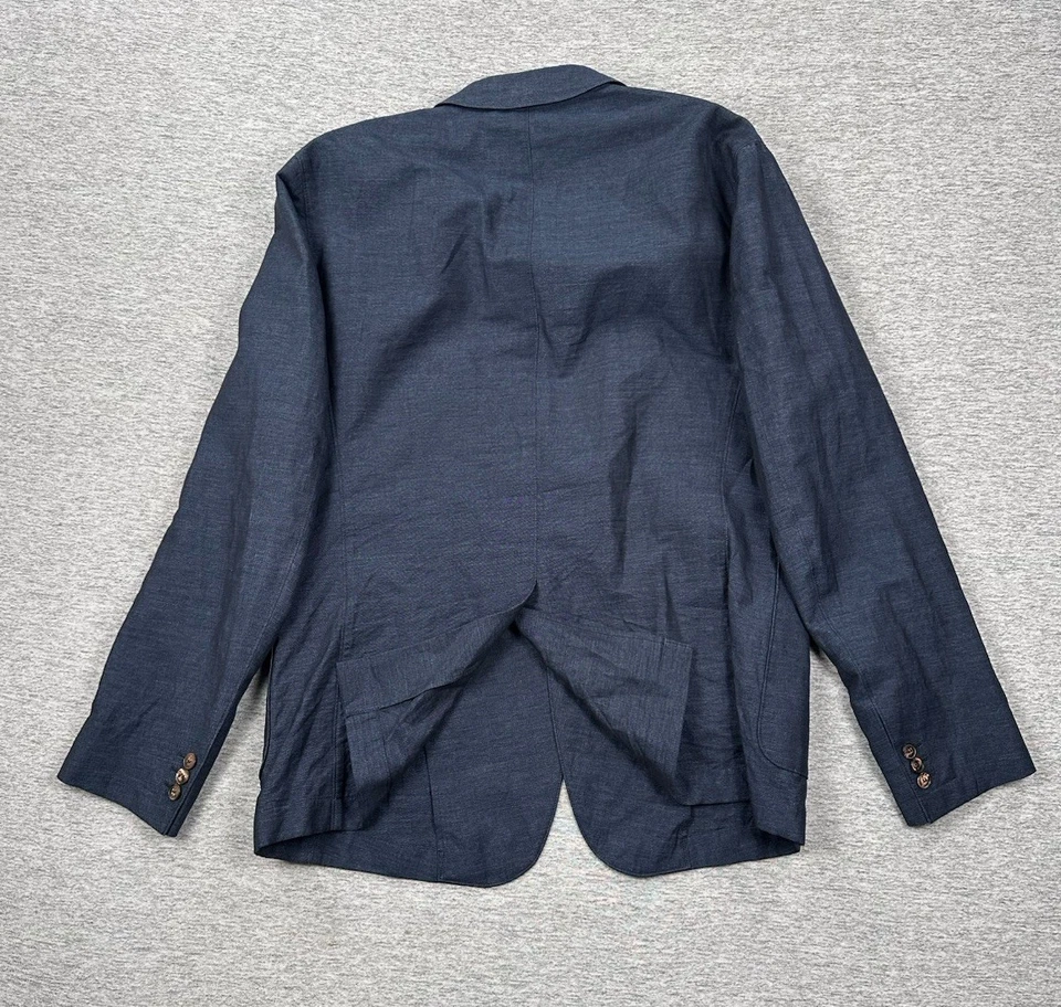 Blazer Burberry Brit Para Hombre 44 Azul Mezcla de Lino Sin Estructura Hecho en Portugal Ciudad Foto 2 de 4