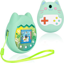 Silicone Cover for Tamagotchi Pix Virtual Pet, Soft Case with Finger Lanyard Gr
