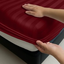 40cm Fitted Sheet Extra Deep Elastic Corner Single Double Super King Size Sheets