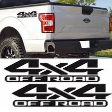 For Ford F-150 F-250 F-350 4X4 Off Road Truck Rear Trunk Side Decal Sticker 2X