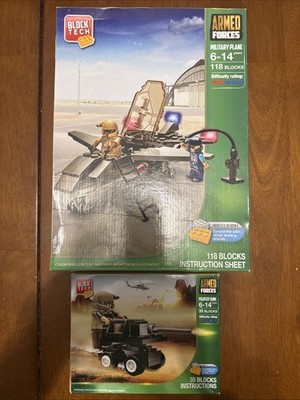 Block Tech Lot Of 2 Armed Forces Jet Fighter Pilot / Fighter Tank Sealed Box
