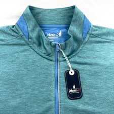 Johnnie O Performance Dri Release Quarter Zip Pullover Sweater Green Large 128