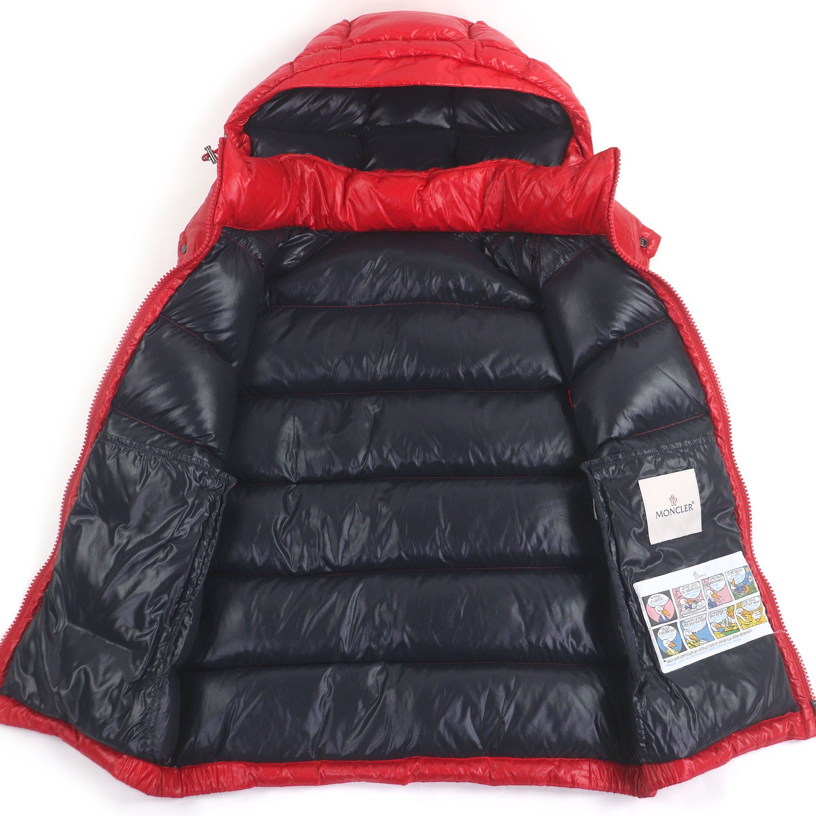 MONCLER Men's Ladies Hooded Down Vest Bormes Wzip Red Size 1 And thumbnail 3