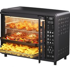 Combo horno tostador freidora de aire puerta francesa HOMSHADE 25QT, hornear, asar, asar, 19