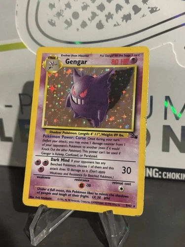 Pokémon TCG Gengar Fossil Holo Card 5/62 Unlimited Rare HP DMG