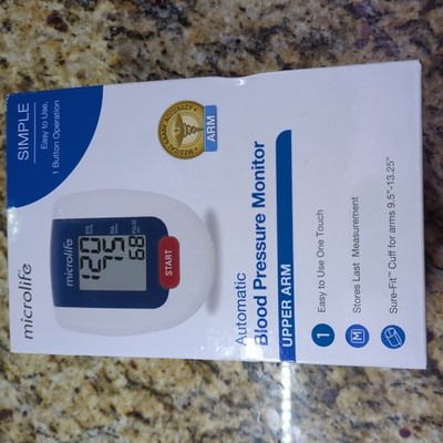 Automatic Upper Arm Blood Pressure Monitor Cuff Pulse Rate Meter Model BP3AQ1-1.