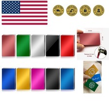 50 Pcs Metal Business Card Blanks Laser Engraving Aluminum Sheet Multipurpos...