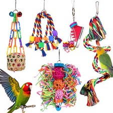 ESRISE Parrot Parakeet Bird Toys, Cockatiel Budgies Cage Small, multi-color
